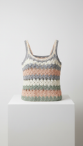 Cotton Crop Top with Open Stitch